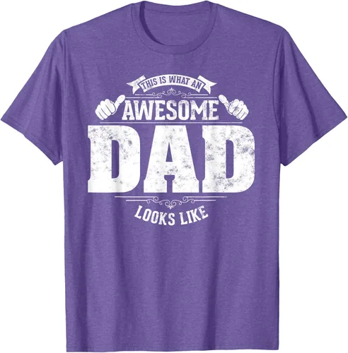 Vista 11 de This is what a awesome dad looks like vintage style design T-Shirt, Negro