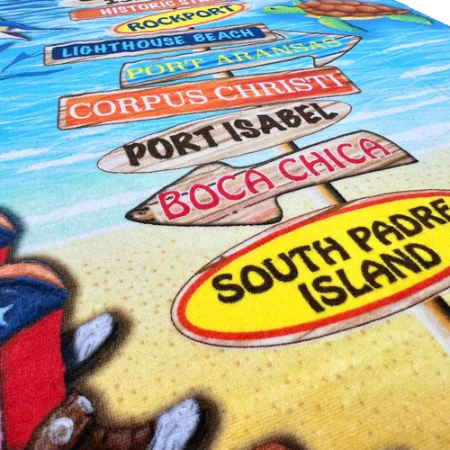 Vista 3 de Toalla de playa Texas 30 x 60 pulgadas, 100% algodón (30 x 60 pulgadas, Texas Signs)