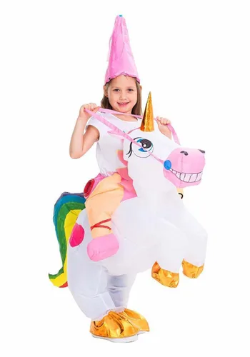 Vista 4 de Disfraz Inflable de Unicornio para Niños Multicolor