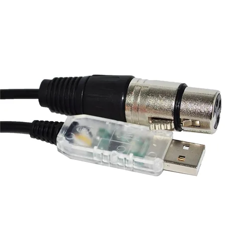 Vista 9 de RS485 DMX512 TO USB XLR 3PIN 3P DMX FEMALE CONTROLLER KABLE(1m,Color A)