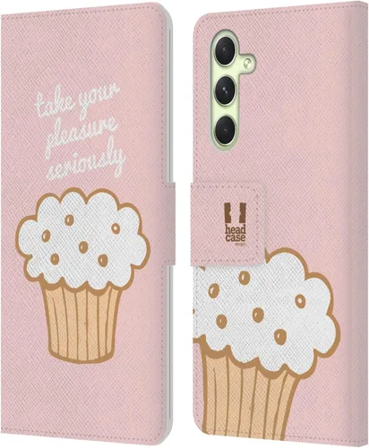 Vista 309 de Head Case Designs Assortment Cupcakes Happiness Leather Wallet Case Compatible with Samsung Galaxy A07 4G Surtido