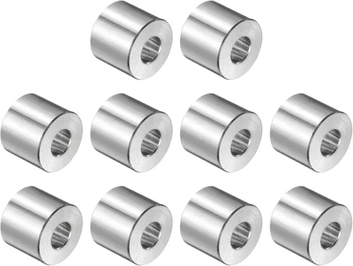 Vista 20 de uxcell 10 piezas de espaciador de acero inoxidable de 3/8" de diámetro interno x 3/4" de diámetro exterior x 1" de longitud, espaciador de rosca