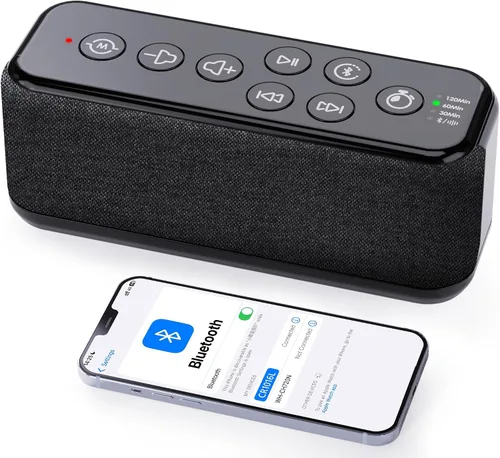 Vista 8 de Máquina portátil de ruido blanco para adultos y niños, 42 sonidos relajantes, máquina de sonido de viaje recargable con sonidos de lluvia y océano