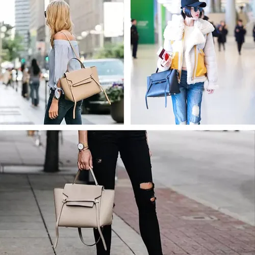 Vista 5 de POPSEWING Kit de bolsa de cuero para bricolaje, bolsa de cinturón de diseñador para mujer, bolso de hombro para adultos, kit de fabricación