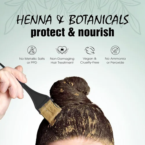 Vista 6 de Light Mountain Tinte y acondicionador para el cabello de henna, tinte negro para hombres y mujeres, polvo orgánico de hoja de henna y botánicos, sin