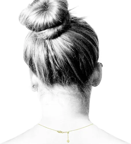 Vista 5 de 14K Amarillo Oro Mini Cruz Dangle con Milagrosa Medalla de Mary ajustable Gargantilla Collar