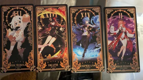 Vista 9 de Genshin Impact - Juego de cartas de tarot (22 piezas, arcanos mayores)