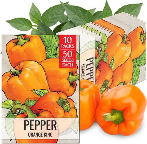 Vista 17 de Seed Needs - Semillas de pimiento arcoíris para plantar verduras, 1 paquete