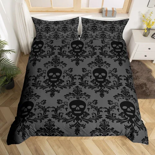 Vista 40 de Castle Fairy Juego de funda de edredón con estampado de guitarra, tamaño individual, juego de ropa de cama reversible con temática musical