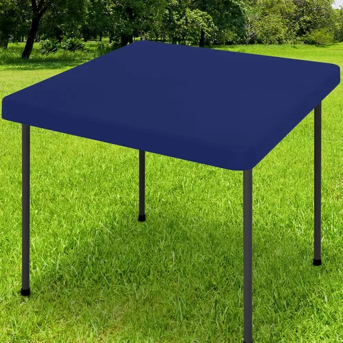 Vista 14 de Smiry - Mantel rectangular de vinilo con respaldo de franela elástica ajustada para mesas plegables de 2 pies, manteles impermeables y lavables