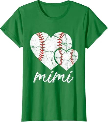 Vista 45 de Camiseta de béisbol Mimi para el Día de la Madre, Negro, S