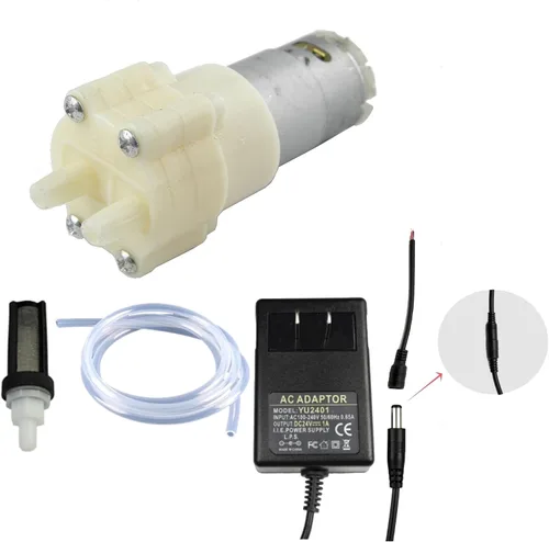 Vista 6 de CHANCS Bomba autocebante de diafragma 385 DC 6V-12V Bombas de agua de absorción de impactos para el ciclo diario del agua de peceras y 6-12V