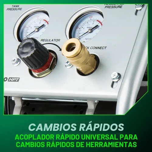 Vista 10 de Metabo HPT Compresor de aire silencioso, compresor de aire portátil sin aceite de 1 galón, funcionamiento ultrasilencioso a 59 dB, acoplador rápido