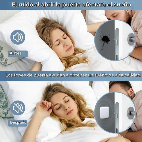 Vista 5 de Topes de Puerta Protector de Pared Protector Amortiguador Pomo de Puerta Mango de Puerta Parachoques Autoadhesivo Silenciador Goma Suave Almohadilla