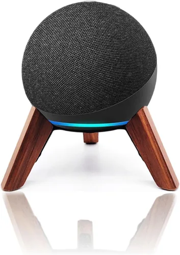 Vista 8 de Soporte de madera real para altavoz Echo Dot (nuevo modelo), accesorios de montaje de madera, trípode antideslizante para Alexa Echo Dots