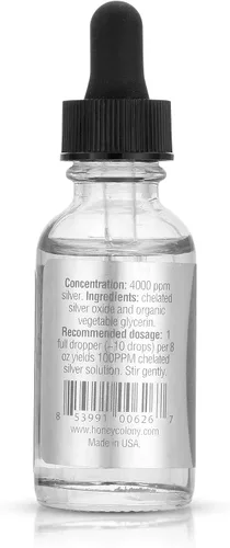 Vista 2 de 3rd Rock Essentials Silver Excelsior Serum 4000 PPM, gotas líquidas de óxido de plata quelatado, concentrado de alta potencia, suplemento diluible