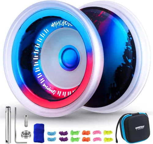 Vista 13 de MAGICYOYO Yoyo Sensible para Niños de 8 a 12 años, Paquete de 2 Yoyos, Truco Profesional de Girar con Dedo para Avanzados, Yoyo de Metal de Doble
