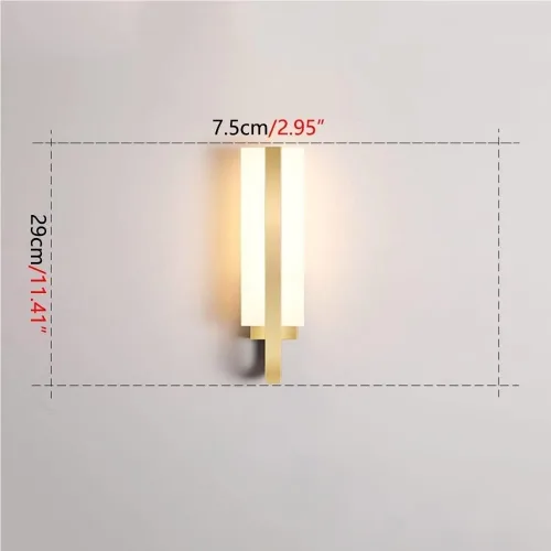 Vista 7 de Nordic - Luces de pared retro de metal con acabado de latón, 10 W, lámparas de tocador para interiores con pantalla acrílica, luces montadas