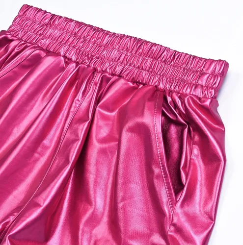 Vista 4 de Perfashion - Shorts metálicos brillantes para mujer