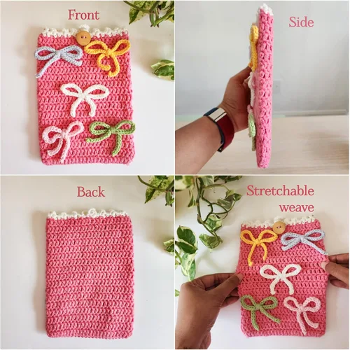Vista 6 de Funda para Kindle tejida a mano, compatible con todos los modelos 5.5"- 7" (excepto Scribe), accesorios Kindle hechos a mano para mujeres, funda
