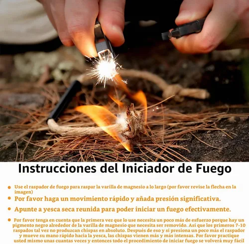 Vista 6 de Pulseras Oadnfa, pulseras de supervivencia para hombres, kit de equipo táctico de paracord de 5 en 1 para acampar, con cuerda de paracaídas