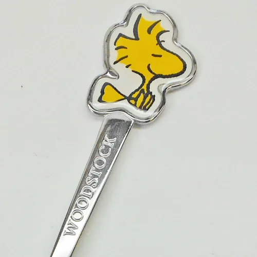 Vista 2 de Kaneshotouki Peanuts Woodstock Smile Tenedor, 1 unidad, plata, acero inoxidable, 5.3 pulgadas