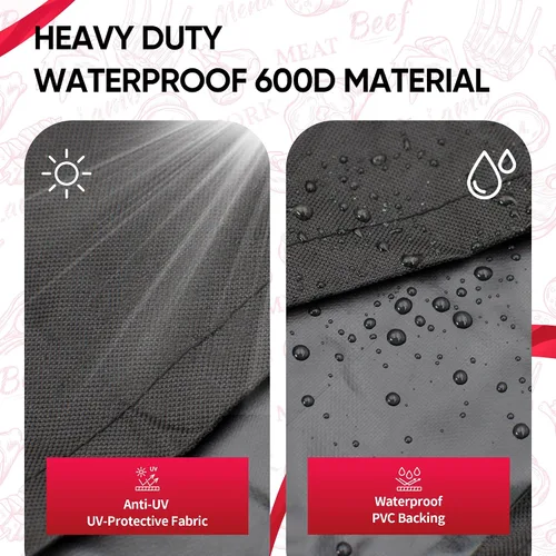Vista 6 de NEXCOVER - Funda de parrilla, cubierta impermeable de 30 pulgadas, funda de parrilla de gas de 600D, resistente a los desgarros, a la decoloración