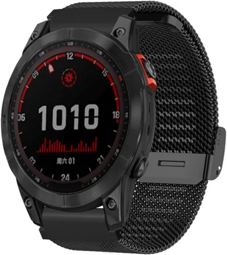 Vista 4 de Correa de reloj de 0.866 in de malla de acero inoxidable ajustable compatible con Amazfit Falcon T REX 2 Ultra