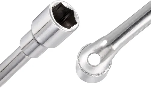 Vista 4 de uxcell Llave hexagonal abierta en forma de L métrica de 0.394 in y 0.512 in