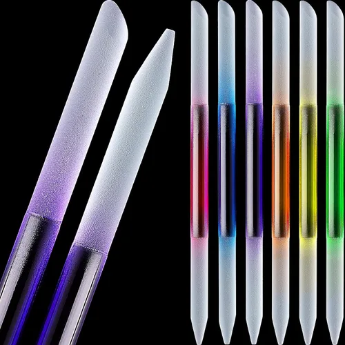 Vista 8 de Maitys Juego de 6 piezas de vidrio para cutículas de vidrio, juego de limas de uñas de cristal de doble cara, herramientas de precisión