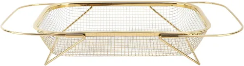 Vista 6 de Colador sobre el fregadero, cesta colador de acero inoxidable, cesta de malla fina para cocina casera