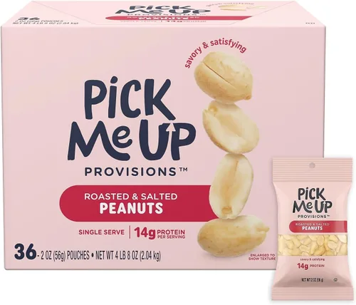 Vista 8 de Pick Me Up Provisions Almendras tostadas y saladas, 1.5 onzas, 36 bolsas/caja (PM62980)