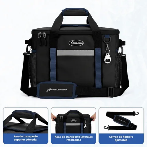 Vista 6 de Maelstrom Bolsa de enfriamiento suave, 35/55/75 latas enfriador de playa con acceso abatible Lightweight, 5-layer Insulation, 12H Cold, Leakproof