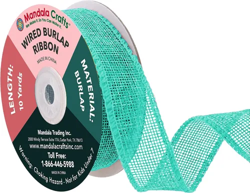 Vista 53 de Mandala Crafts Cinta de arpillera negra de 1.5 pulgadas de ancho para manualidades, rollo de 20 yardas de cinta rústica de arpillera para coronas