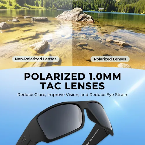 Vista 5 de KastKing Iditarod - Gafas de sol deportivas polarizadas para hombres y mujeres, ideales para conducir, pescar, ciclismo y correr, protección UV