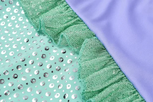 Vista 7 de ReliBeauty Disfraz de sirena con lentejuelas para niñas pequeñas