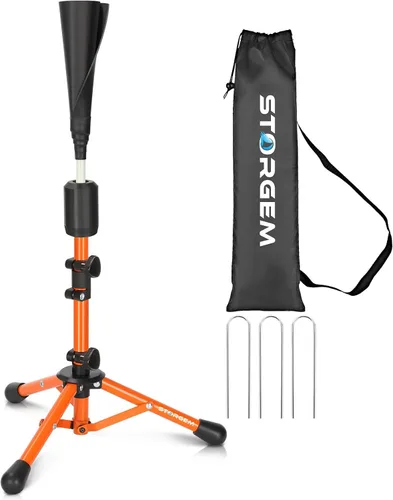 Vista 10 de Storgem Baseball and Softball Tee,Batting Tee for Kids,Baseball Tees for Hitting,T Ball Training Stand,Easy Height Adjustment