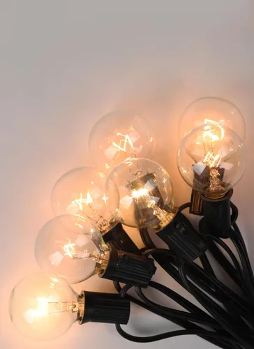 Vista 3 de Brightown Bombillas de repuesto G40, bombilla de globo transparente de 5 W que se adapta a enchufes de base de tornillo de candelabro E12 C7