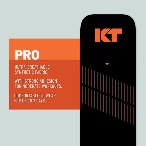 Vista 5 de KT Tape, PRO Synthetic Elastic Kinesiology Athletic Tape, 150 Count, 10” Precut Strips
