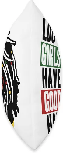 Vista 2 de Locs Afro Dreadlocks Love Beauty Hair Loc'd Good Hair Black American African Girl Throw Pillow, 16x16, Multicolor