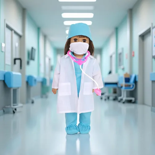 Vista 6 de MSYO Juego médico de 18 pulgadas con bata blanca, herramientas quirúrgicas y quirúrgicas, disfraz de juego de rol para niños de 3 a 12 años, se