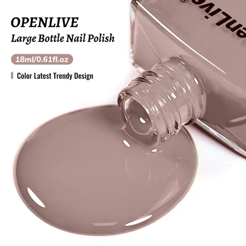 Vista 59 de OpenLive Esmalte de uñas negro de 0.6 fl oz, gran volumen, secado rápido, secado rápido y de larga duración, arte de uñas de color para bricolaje