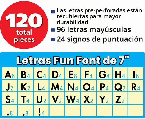 Vista 5 de Teacher Created Resources Everyone is Welcome - Letras divertidas de 7 pulgadas (TCR70101)