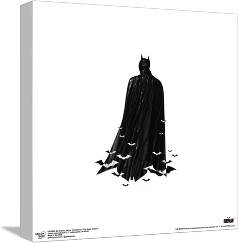 Vista 11 de Gallery Pops DC Comics The Batman - Arte de pared gráfico de capa de murciélago, versión enmarcada negra, 12 x 12 pulgadas