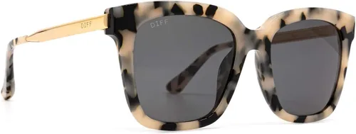 Vista 9 de DIFF Bella Designer - Gafas de sol cuadradas de gran tamaño para mujer, 100% protección UVAUVB, colores de moda de moda Tortoise