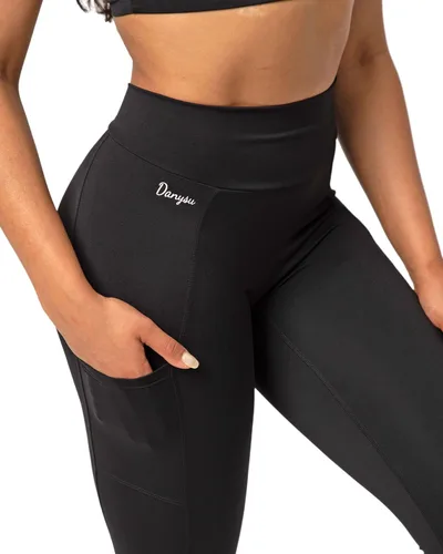 Vista 3 de Danysu Leggings suaves con espalda en V para mujer, mallas suaves de cintura alta para entrenamiento, gimnasio, yoga