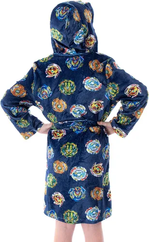 Vista 3 de INTIMO Beyblade Burst - Bata de baño con capucha para niños, Azul