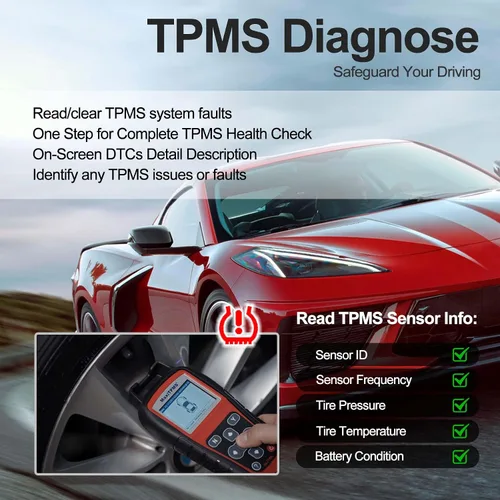 Vista 5 de Autel MaxiTPMS TS508WF Kit de herramienta de programación TPMS, con 8 sensores MX, programador de sensores de neumáticos 2026, reinicio/reinicio
