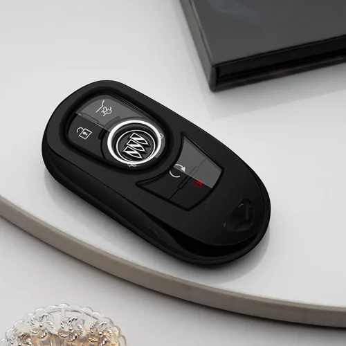 Vista 2 de Funda para Llavero de Buick, Estuche Protector de Llave de Coche, Soporte para Cadena de Llaves, Accesorios Negros