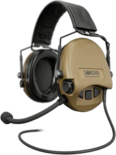 Vista 7 de Sordin MIL CC Slim Ear Muffs - Military Ear Defenders w/Leather Headband - Tactical Earmuffs